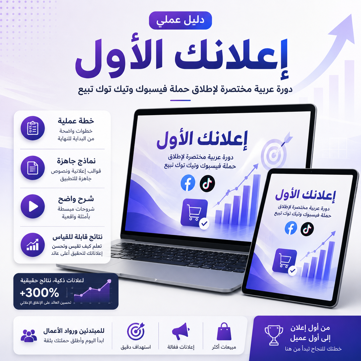 إعلانك الأول: دورة عربية مختصرة لإطلاق حملة فيسبوك وتيك توك تبيع — 3